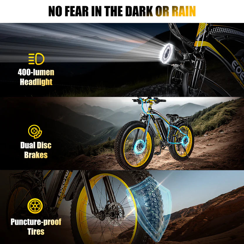 EOEOTWO E01 26" Fat Tire 1500W Electric Bike