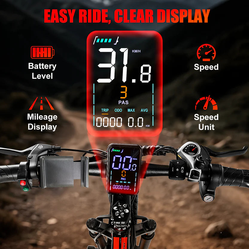 EOEOTWO E01 26" Fat Tire 1500W Electric Bike