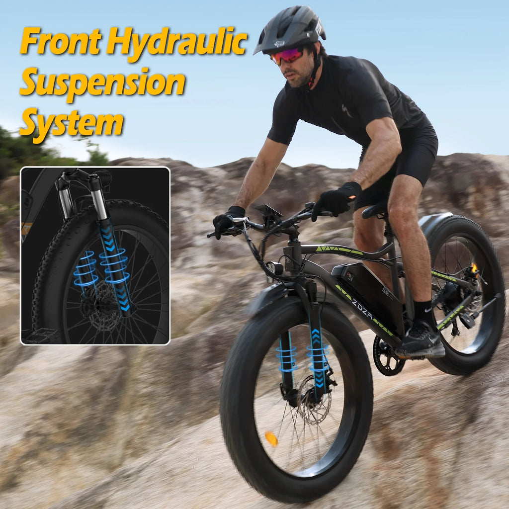 ZDZA Electric Bike, 1500W Peak E-Mountain Bicycle