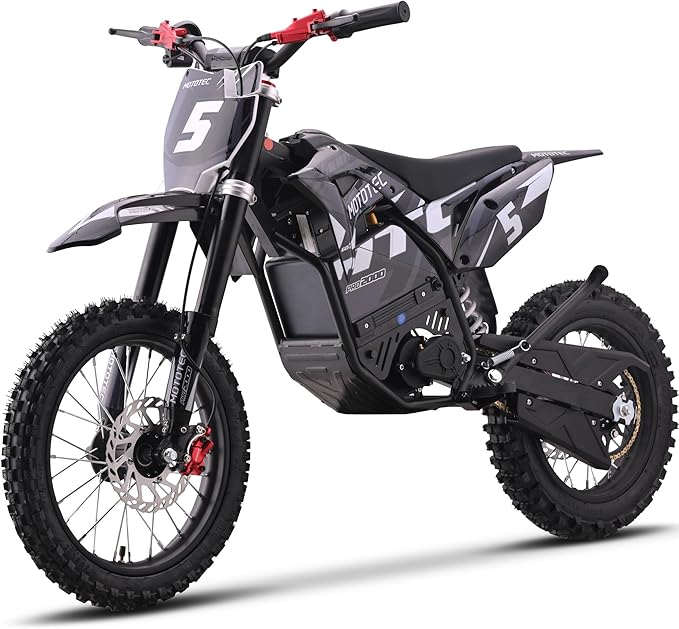 MotoTec 60v 2000w Pro Electric Dirt Bike Lithium Grey