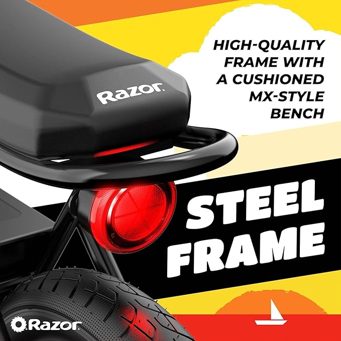 Razor Electric Bike for Ages 18+, 220 lb Max Weight, Black, w/ 350W Motor, 16” Tires & 36V Battery, Up to 15.5 MPH, Rambler 16 – Rechargeable Ride On Minibike for Teens and Adults