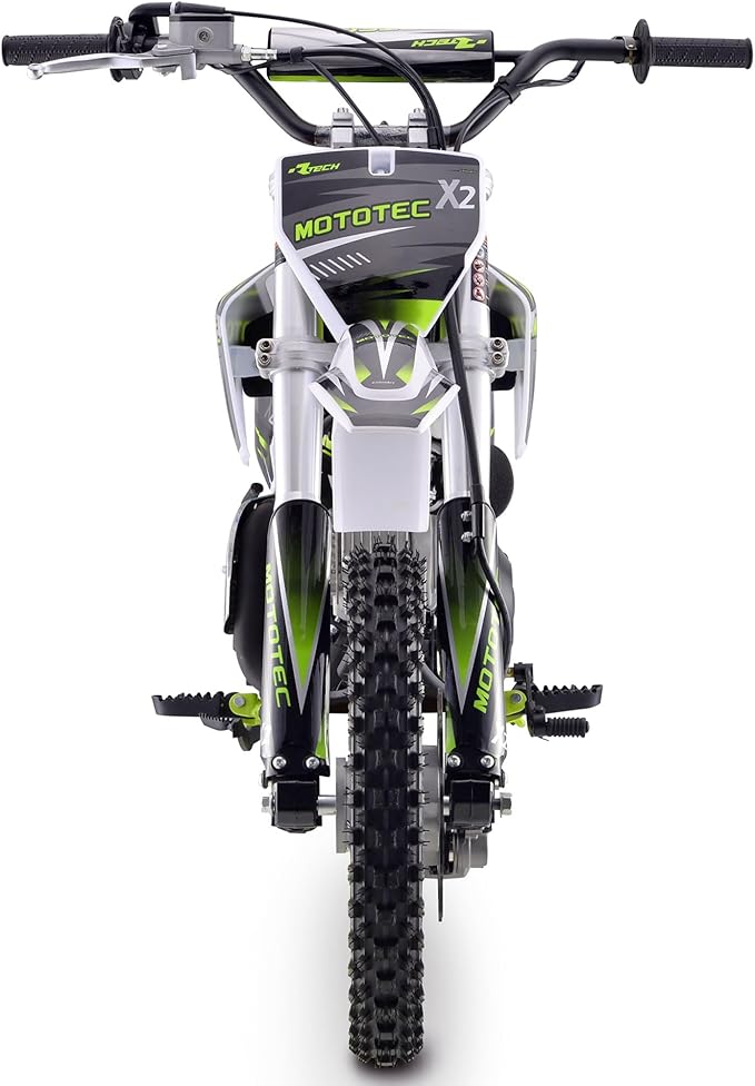 MotoTec X2 110cc 4-Stroke Gas Dirt Bike Green, 61x28x40, (MT-DB-X2-110cc_Green)