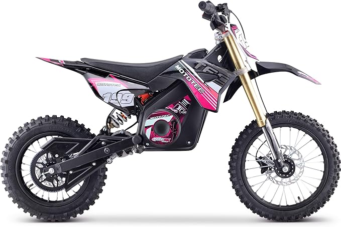 MotoTec 48v Pro Electric Dirt Bike 1800w Lithium Pink
