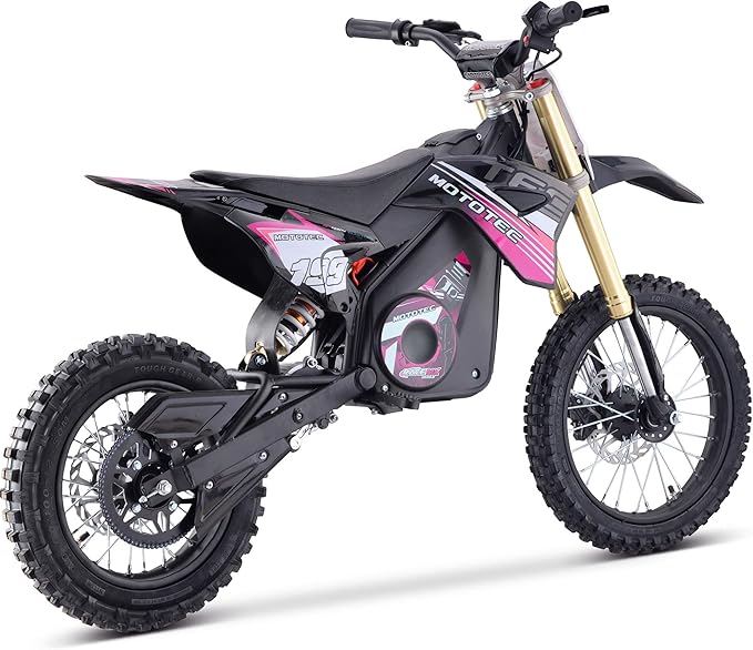 MotoTec 48v Pro Electric Dirt Bike 1800w Lithium Pink