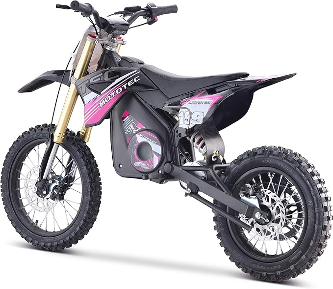 MotoTec 48v Pro Electric Dirt Bike 1800w Lithium Pink
