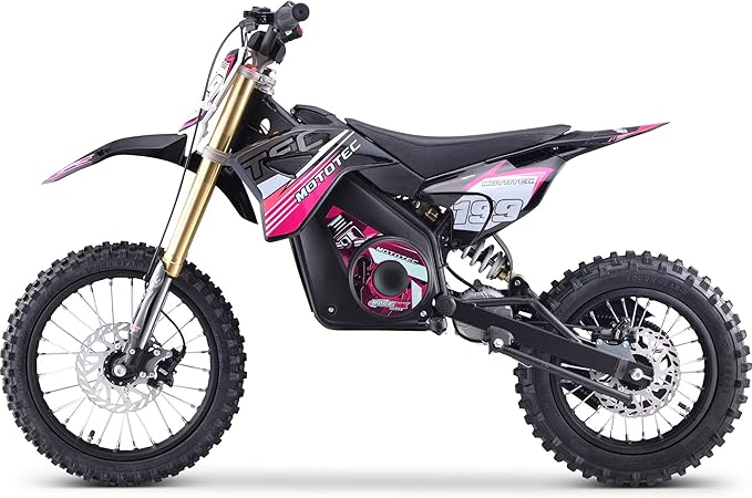 MotoTec 48v Pro Electric Dirt Bike 1800w Lithium Pink