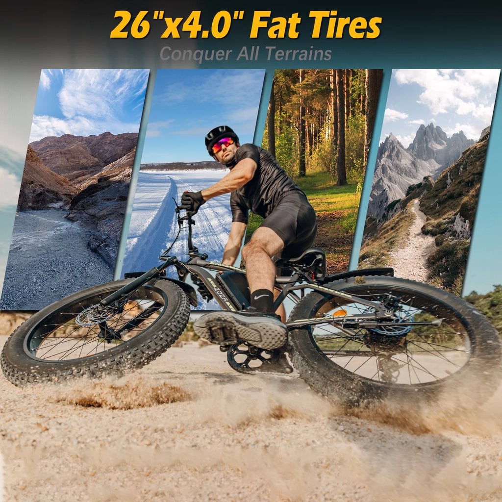 ZDZA Electric Bike, 1500W Peak E-Mountain Bicycle