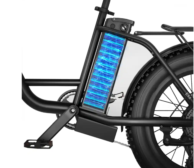 HiBoy - EX6 Electric Bike w/ 75 mi Max Operating Range & 25 mph Max Speed - Black