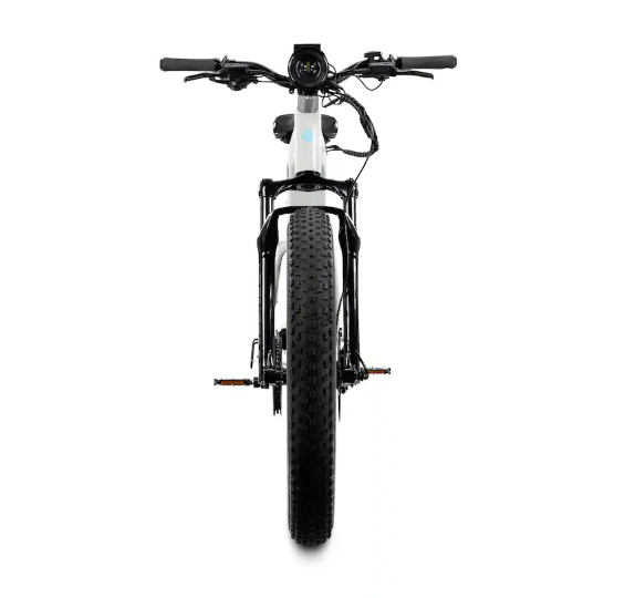 Lectric eBikes - XPeak2 Step-Thru eBike (Max 60mi/28mph) + Rear Rack/Fenders/Elite Headlight/Suspension Seat Post - 70 - Stratus White