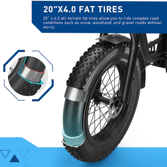 HiBoy - EX6 Electric Bike w/ 75 mi Max Operating Range & 25 mph Max Speed - Black